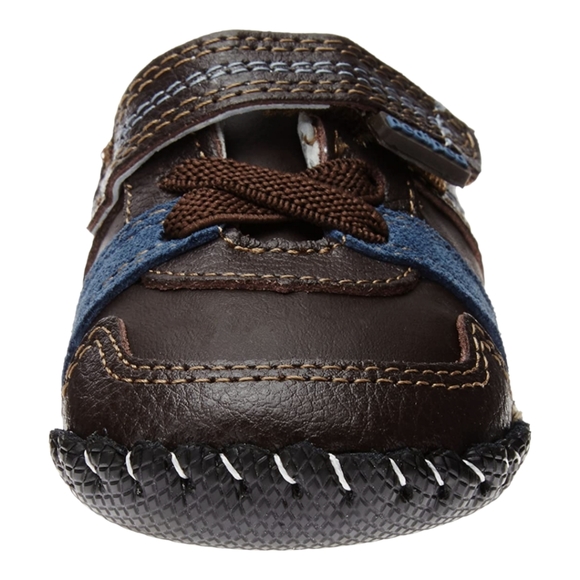 NIB pediped Originals Boys 'Channing' Infant Crib Shoe Brown, Small 6-12 months - Picture 7 of 10
